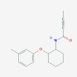 molecular formula C17H21NO2 B2725885 N-[2-(3-Methylphenoxy)cyclohexyl]but-2-ynamide CAS No. 2411318-28-8