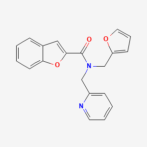 molecular formula C20H16N2O3 B2725888 N-(furan-2-ylmethyl)-N-(pyridin-2-ylmethyl)benzofuran-2-carboxamide CAS No. 1286698-55-2