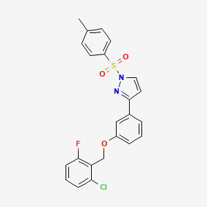 3-{3-[(2-chloro-6-fluorobenzyl)oxy]phenyl}-1-[(4-methylphenyl)sulfonyl]-1H-pyrazole