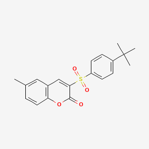 3-(4-Tert-butylphenyl)sulfonyl-6-methylchromen-2-one