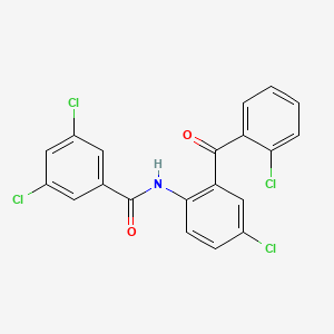 molecular formula C20H11Cl4NO2 B2725930 3,5-dichloro-N-[4-chloro-2-(2-chlorobenzoyl)phenyl]benzamide CAS No. 392239-31-5