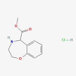 molecular formula C11H14ClNO3 B2725931 甲基2,3,4,5-四氢-1,4-苯并噁唑啉-5-羧酸甲酯盐酸盐 CAS No. 2126160-59-4