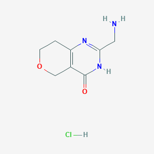 2-(aminomethyl)-3H,4H,5H,7H,8H-pyrano[4,3-d]pyrimidin-4-one hydrochloride