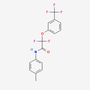 2,2-difluoro-N-(4-methylphenyl)-2-[3-(trifluoromethyl)phenoxy]acetamide