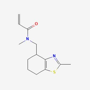 molecular formula C13H18N2OS B2725943 N-Methyl-N-[(2-methyl-4,5,6,7-tetrahydro-1,3-benzothiazol-4-yl)methyl]prop-2-enamide CAS No. 2196446-92-9