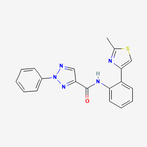 molecular formula C19H15N5OS B2725947 N-(2-(2-methylthiazol-4-yl)phenyl)-2-phenyl-2H-1,2,3-triazole-4-carboxamide CAS No. 1705880-91-6
