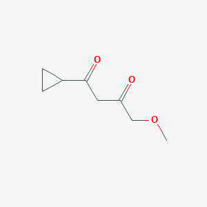 molecular formula C8H12O3 B2725954 1-Cyclopropyl-4-methoxybutane-1,3-dione CAS No. 121553-47-7
