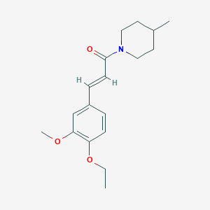 molecular formula C18H25NO3 B2725955 (E)-3-(4-ethoxy-3-methoxyphenyl)-1-(4-methylpiperidin-1-yl)prop-2-en-1-one CAS No. 302807-70-1