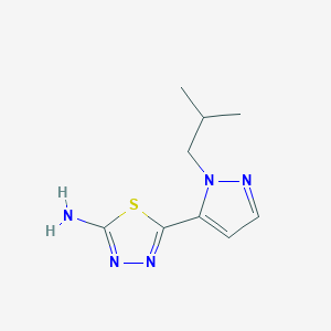 5-[2-(2-Methylpropyl)pyrazol-3-yl]-1,3,4-thiadiazol-2-amine