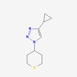 molecular formula C10H15N3S B2725959 4-cyclopropyl-1-(tetrahydro-2H-thiopyran-4-yl)-1H-1,2,3-triazole CAS No. 2034471-02-6