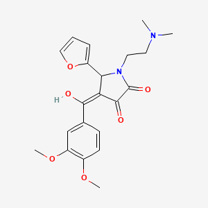 molecular formula C21H24N2O6 B2725974 4-(3,4-dimethoxybenzoyl)-1-(2-(dimethylamino)ethyl)-5-(furan-2-yl)-3-hydroxy-1H-pyrrol-2(5H)-one CAS No. 845647-97-4