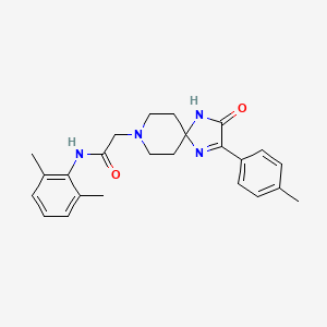 molecular formula C24H28N4O2 B2725978 N-(2,6-dimethylphenyl)-2-[2-(4-methylphenyl)-3-oxo-1,4,8-triazaspiro[4.5]dec-1-en-8-yl]acetamide CAS No. 932529-88-9