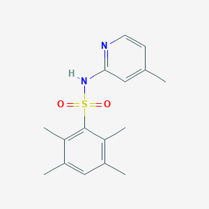 molecular formula C16H20N2O2S B272598 2,3,5,6-tetramethyl-N-(4-methyl-2-pyridinyl)benzenesulfonamide 