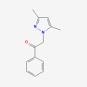molecular formula C13H14N2O B2725986 2-(3,5-dimethyl-1H-pyrazol-1-yl)-1-phenyl-1-ethanone CAS No. 87581-58-6