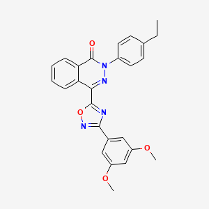 molecular formula C26H22N4O4 B2725988 4-(3-(3,5-dimethoxyphenyl)-1,2,4-oxadiazol-5-yl)-2-(4-ethylphenyl)phthalazin-1(2H)-one CAS No. 1358743-30-2