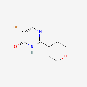molecular formula C9H11BrN2O2 B2725991 5-bromo-2-(oxan-4-yl)-1H-pyrimidin-6-one CAS No. 1499853-65-4