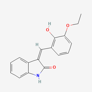 molecular formula C17H15NO3 B2725996 (3Z)-3-[(3-乙氧基-2-羟基苯基)甲基亚]-1H-吲哚-2-酮 CAS No. 312633-52-6