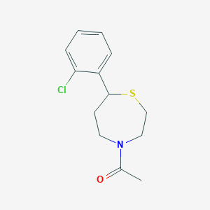 molecular formula C13H16ClNOS B2726003 1-(7-(2-氯苯基)-1,4-噻吩并-4-基)乙酮 CAS No. 1797347-98-8