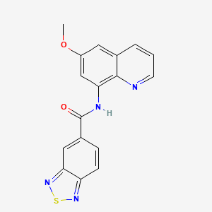 molecular formula C17H12N4O2S B2726004 N-(6-methoxyquinolin-8-yl)benzo[c][1,2,5]thiadiazole-5-carboxamide CAS No. 1206992-64-4