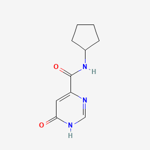 molecular formula C10H13N3O2 B2726013 N-cyclopentyl-6-hydroxypyrimidine-4-carboxamide CAS No. 2034359-90-3
