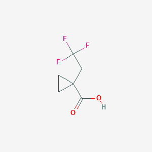 molecular formula C6H7F3O2 B2726021 1-(2,2,2-trifluoroethyl)cyclopropane-1-carboxylic Acid CAS No. 1026283-70-4