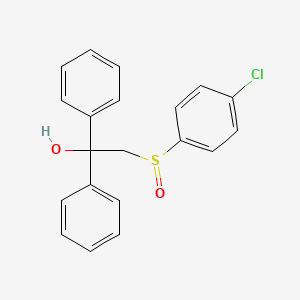 molecular formula C20H17ClO2S B2726025 2-[(4-氯苯基)亚砜基]-1,1-二苯基-1-乙醇 CAS No. 251307-41-2