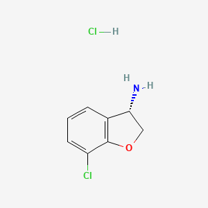 molecular formula C8H9Cl2NO B2726026 (S)-7-Chloro-2,3-dihydrobenzofuran-3-amine hydrochloride CAS No. 2055848-78-5