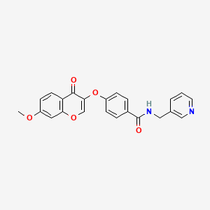 molecular formula C23H18N2O5 B2726028 4-((7-methoxy-4-oxo-4H-chromen-3-yl)oxy)-N-(pyridin-3-ylmethyl)benzamide CAS No. 951927-47-2