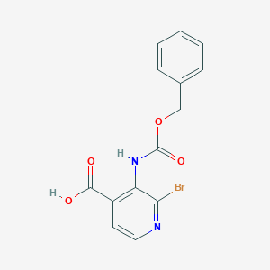 molecular formula C14H11BrN2O4 B2726030 2-Bromo-3-(phenylmethoxycarbonylamino)pyridine-4-carboxylic acid CAS No. 2287274-73-9