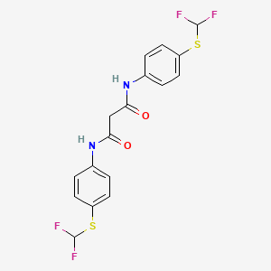 molecular formula C17H14F4N2O2S2 B2726041 N,N'-双({4-[(二氟甲基)硫代]苯基})丙二酰胺 CAS No. 1353504-43-4