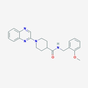 molecular formula C22H24N4O2 B2726055 N-(2-methoxybenzyl)-1-(quinoxalin-2-yl)piperidine-4-carboxamide CAS No. 941898-92-6