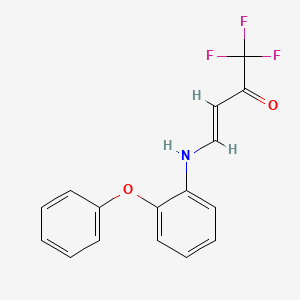 molecular formula C16H12F3NO2 B2726056 (3E)-1,1,1-三氟-4-[(2-苯氧基苯基)氨基]丁-3-烯-2-酮 CAS No. 478047-06-2