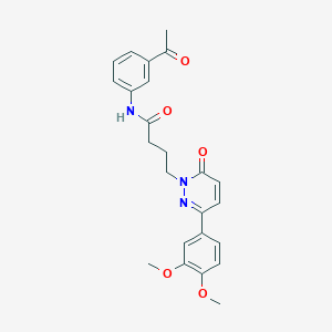 molecular formula C24H25N3O5 B2726059 N-(3-acetylphenyl)-4-(3-(3,4-dimethoxyphenyl)-6-oxopyridazin-1(6H)-yl)butanamide CAS No. 952990-87-3