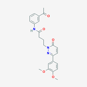 molecular formula C24H25N3O5 B2726059 N-(3-乙酰基苯基)-4-(3-(3,4-二甲氧基苯基)-6-氧代吡啶-1(6H)-基)丁酰胺 CAS No. 952990-87-3