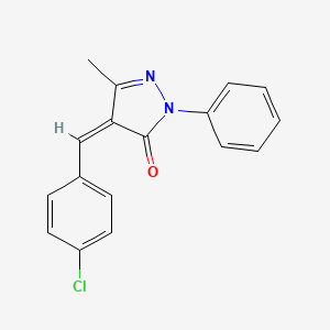 molecular formula C17H13ClN2O B2726065 (4Z)-4-(4-氯苄基亚甲基)-5-甲基-2-苯基-2,4-二氢-3H-嘧啶-3-酮 CAS No. 39143-10-7