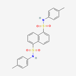 molecular formula C24H22N2O4S2 B2726071 (4-甲基苯基)[(5-{[(4-甲基苯基)氨基]磺酰}萘基)磺酰]胺 CAS No. 325806-48-2