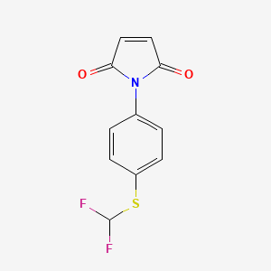 molecular formula C11H7F2NO2S B2726073 1-{4-[(二氟甲基)硫基]苯基}-2,5-二氢-1H-吡咯-2,5-二酮 CAS No. 68255-71-0