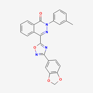 molecular formula C24H16N4O4 B2726087 4-[3-(1,3-苯并二氧杂噻吩-5-基)-1,2,4-噁二唑-5-基]-2-(3-甲基苯基)邻苯骈-1(2H)-酮 CAS No. 1207033-10-0