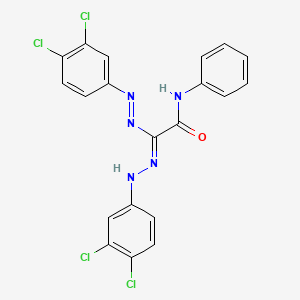 molecular formula C20H13Cl4N5O B2726088 2-[2-(3,4-dichlorophenyl)diazenyl]-2-[2-(3,4-dichlorophenyl)hydrazono]-N-phenylacetamide CAS No. 338759-26-5