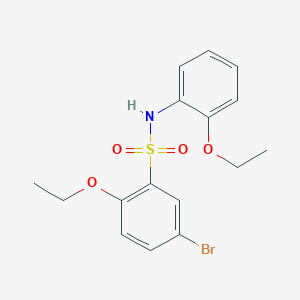 molecular formula C16H18BrNO4S B272609 5-bromo-2-ethoxy-N-(2-ethoxyphenyl)benzenesulfonamide 