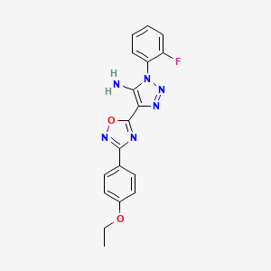 molecular formula C18H15FN6O2 B2726098 4-(3-(4-乙氧基苯基)-1,2,4-噁二唑-5-基)-1-(2-氟苯基)-1H-1,2,3-噁二唑-5-胺 CAS No. 899950-14-2