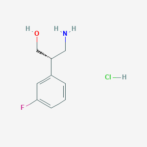 molecular formula C9H13ClFNO B2726099 (s)-3-(3-氟苯基)-β-丙氨醇盐酸盐 CAS No. 2089388-59-8