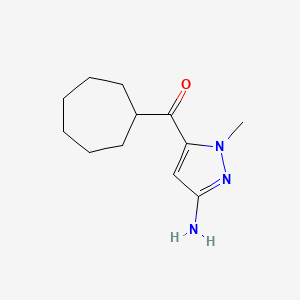 (3-amino-1-methyl-1H-pyrazol-5-yl)(cycloheptyl)methanone