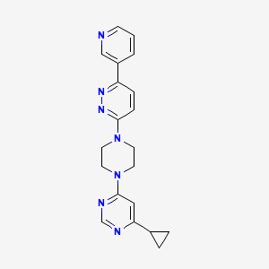 molecular formula C20H21N7 B2726102 3-[4-(6-Cyclopropylpyrimidin-4-yl)piperazin-1-yl]-6-pyridin-3-ylpyridazine CAS No. 2380171-48-0