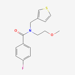 molecular formula C15H16FNO2S B2726106 4-氟-N-(2-甲氧基乙基)-N-(噻吩-3-基甲基)苯甲酰胺 CAS No. 1234811-04-1