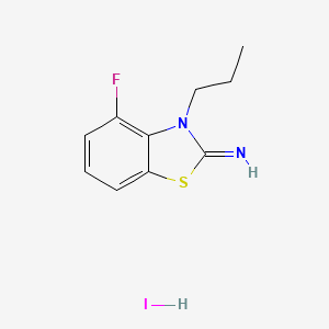 molecular formula C10H12FIN2S B2726109 4-fluoro-3-propylbenzo[d]thiazol-2(3H)-imine hydroiodide CAS No. 1351616-71-1