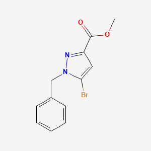 molecular formula C12H11BrN2O2 B2726113 Methyl 1-Benzyl-5-bromopyrazole-3-carboxylate CAS No. 1434128-50-3; 7498-85-3