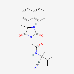 N-(1-cyano-1,2-dimethylpropyl)-2-[4-methyl-4-(naphthalen-1-yl)-2,5-dioxoimidazolidin-1-yl]acetamide