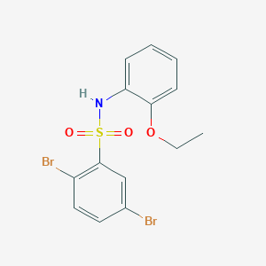 molecular formula C14H13Br2NO3S B272614 2,5-dibromo-N-(2-ethoxyphenyl)benzenesulfonamide 