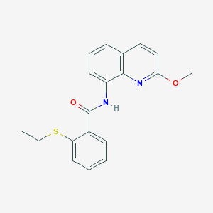 molecular formula C19H18N2O2S B2726149 2-(乙硫基)-N-(2-甲氧基喹啉-8-基)苯甲酰胺 CAS No. 1226429-46-4